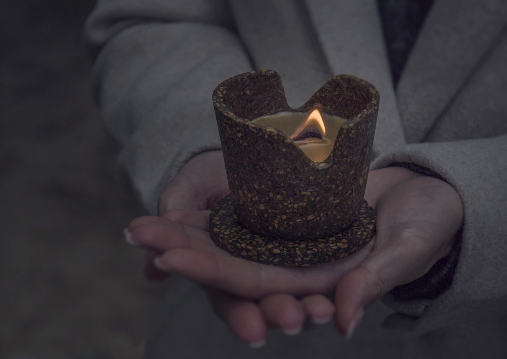 Wkład ekologicznego znicza również jest w stu procentach naturalny